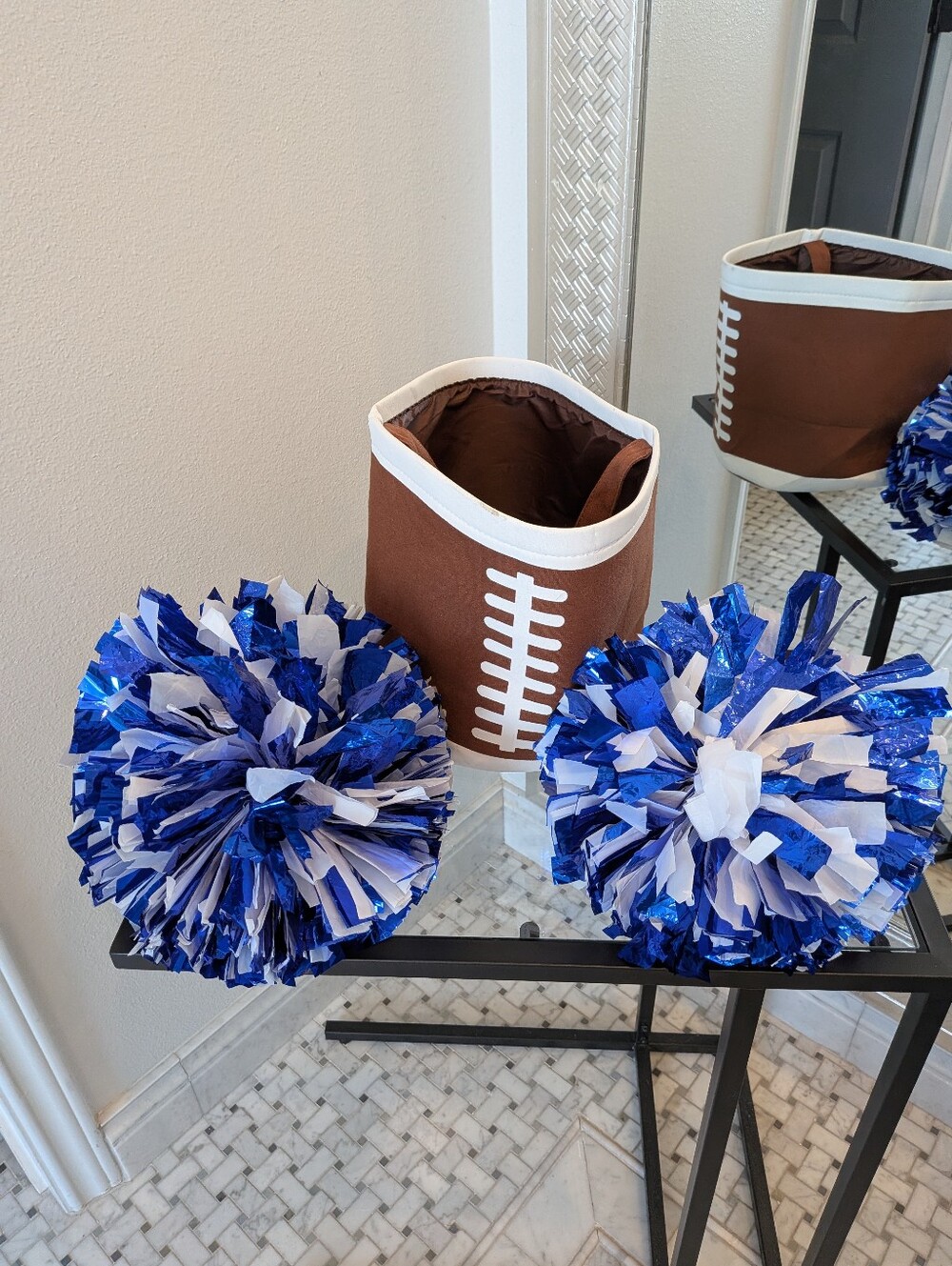 NFL Blue and White Star DCC Cheer Costume Set - Kids YL 14 - Picture 7 of 11